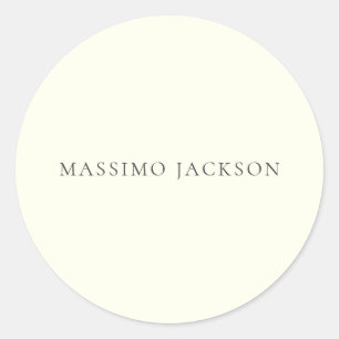 Sticker Rond Couleur ivoire minimaliste esthétique moderne simp