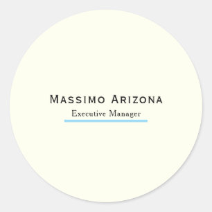 Sticker Rond Couleur ivoire Moderne Minimaliste