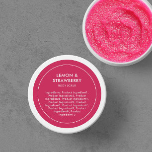 Sticker Rond Couleur modifiable Liste moderne des ingrédients É