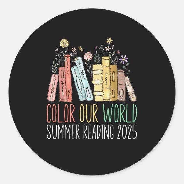 Sticker Rond Couleur Notre Monde Lecture Été 2025 (Devant)