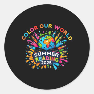 Sticker Rond Couleur Notre Monde Lecture Été 2025 Créativité En