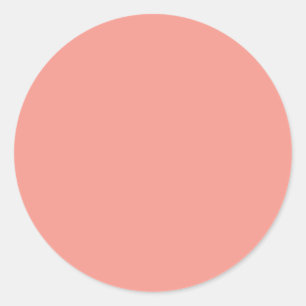 Sticker Rond Couleur Rose Flamant Pastel