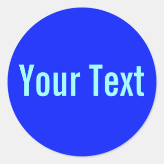 Sticker Rond COULEUR SEULEMENT | bleu royal + votre texte