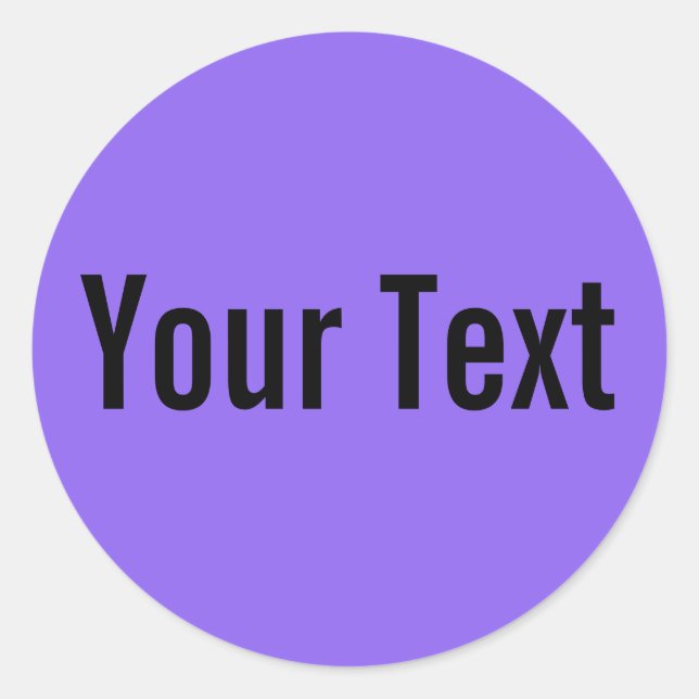 Sticker Rond COULEUR SEULEMENT | lila + votre texte (Devant)