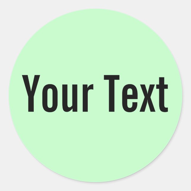 Sticker Rond COULEUR SEULEMENT | mint léger + votre texte (Devant)