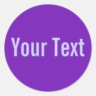 Sticker Rond COULEUR SEULEMENT   violet + votre texte