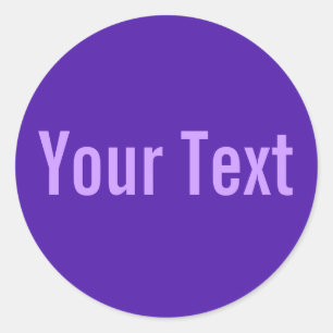 Sticker Rond COULEUR SEULEMENT violet + votre texte