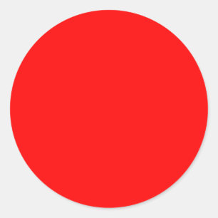 Sticker Rond Couleur simple rouge uni