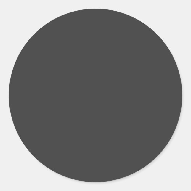 Sticker Rond Couleur solide de charbon de bois foncé (Devant)