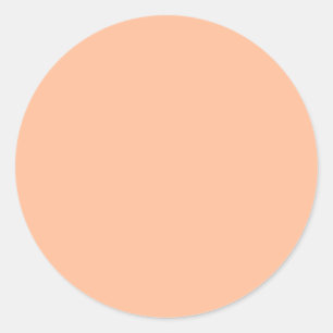 Sticker Rond Couleur solide Fuzz Peach