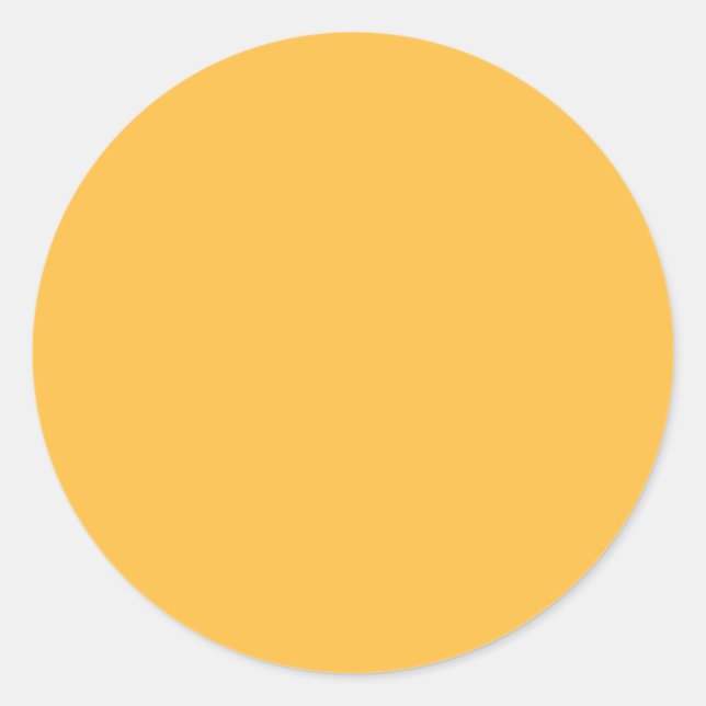 Sticker Rond Couleur solide jaune chaud (Devant)