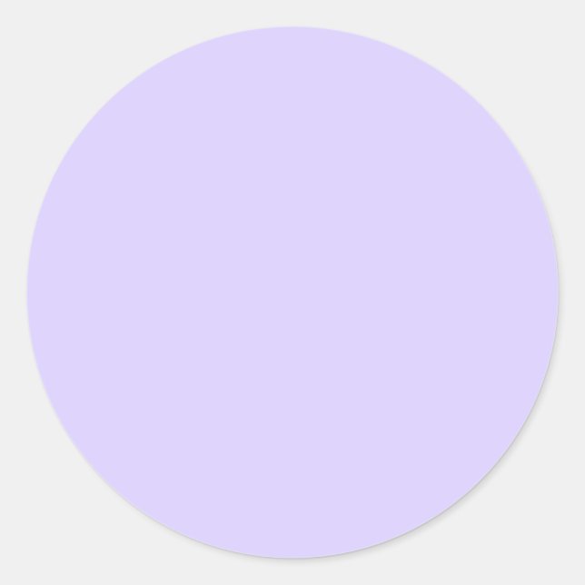 Sticker Rond Couleur solide Lavande pâle (Devant)