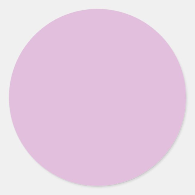 Sticker Rond Couleur solide Lilac française douce (Devant)