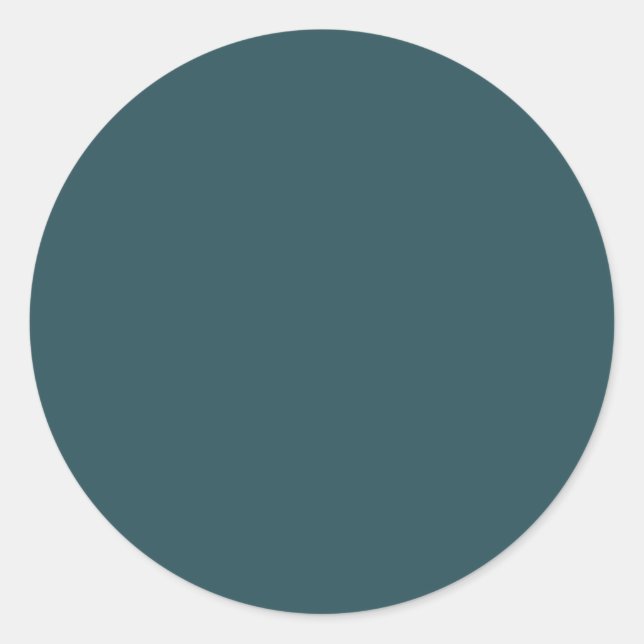Sticker Rond Couleur solide Turquoise profonde (Devant)