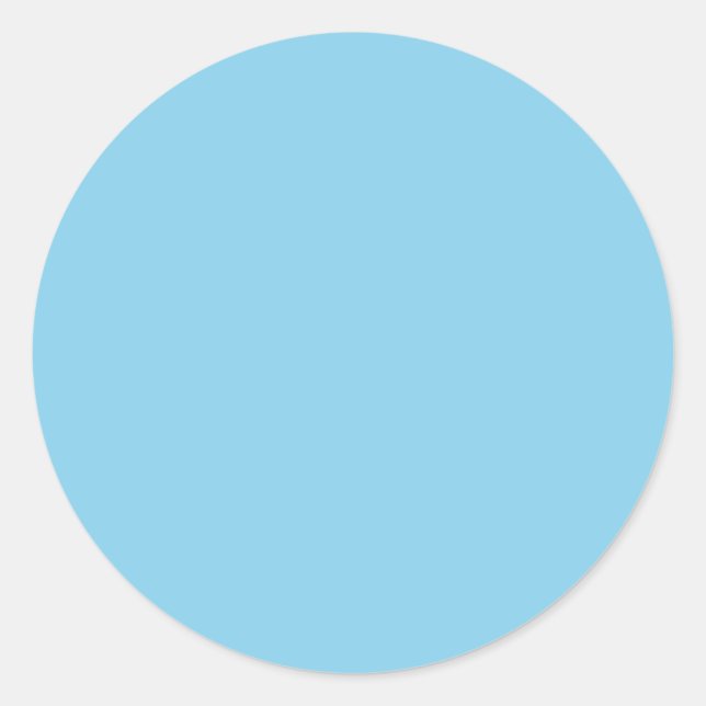 Sticker Rond Couleur uni bleu ciel (Devant)