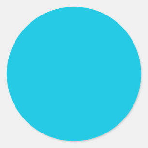Sticker Rond Couleur uni bleu Hawaii
