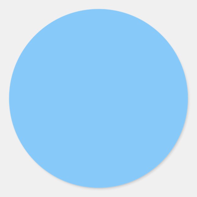 Sticker Rond Couleur uni bleu Maya (Devant)