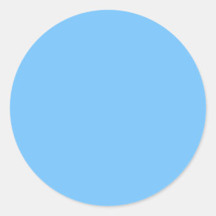 Sticker Rond Couleur uni bleu Maya