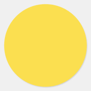 Sticker Rond Couleur uni jaune soleil   Classic Elegant