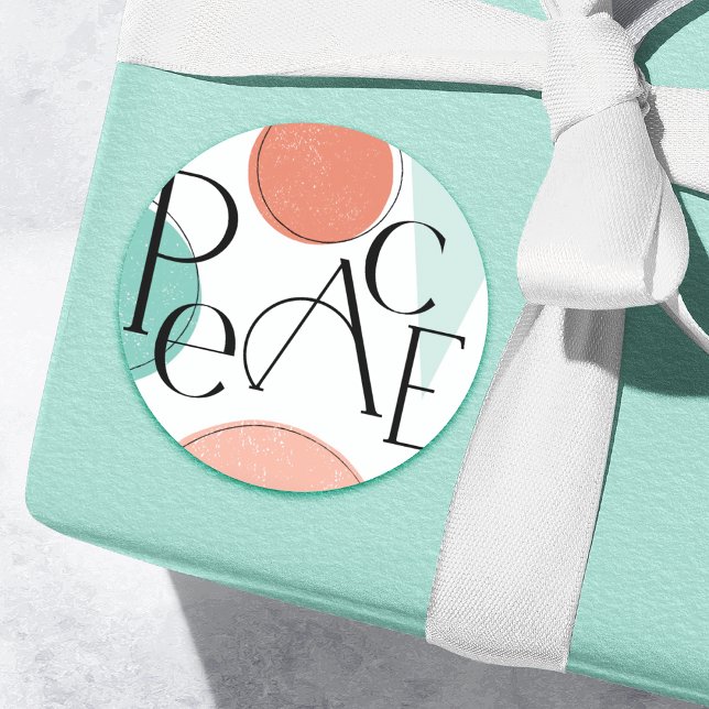 Sticker Rond Couleur Vive Paix  (Créateur téléchargé)