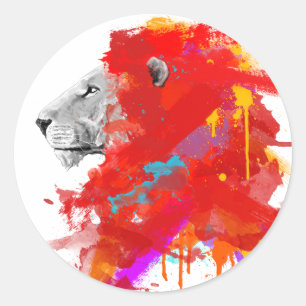 Sticker Rond Couleurs du Courage