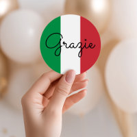 Couleurs du drapeau italien Grazie