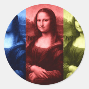 Sticker Rond Couleurs primaires Mona Lisa