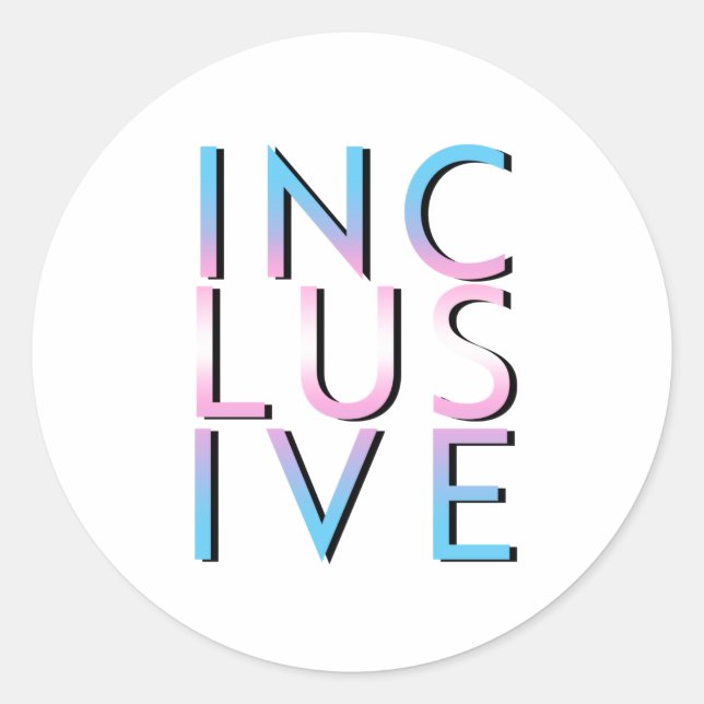 Sticker Rond Couleurs Trans Inclusives (Devant)