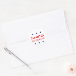 Sticker Rond Country Before Party Political