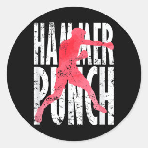 Sticker Rond Coup de poing de boxe MMA