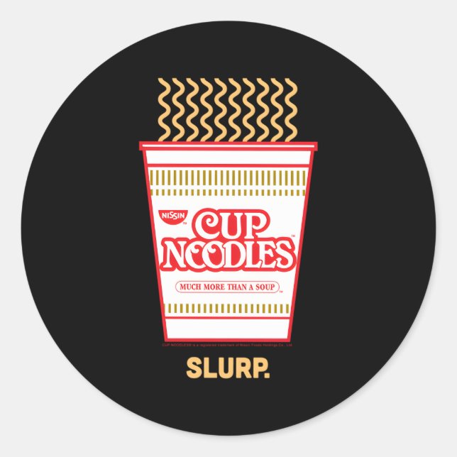 Sticker Rond Coupe de nouilles Bouchon de nouilles (Devant)