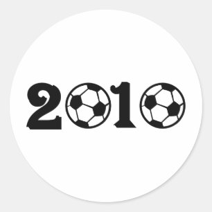 Sticker Rond Coupe du monde de football 2010