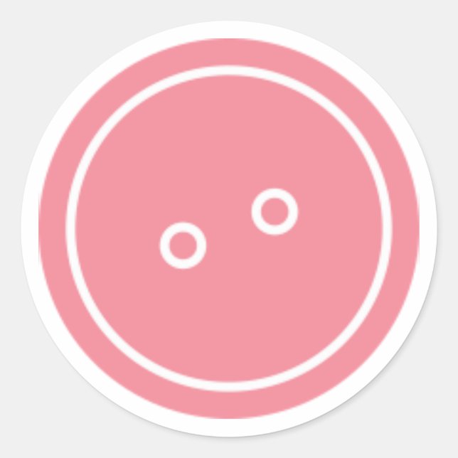 Sticker Rond Coupe en tant que bouton (rose) (Devant)
