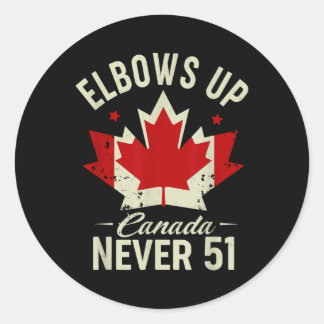 Sticker Rond Coupe le Canada Jamais 51 Le drapeau du Canada est