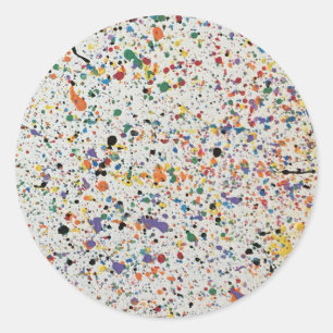 STICKER ROND COUPER - CONFETTI BLANC