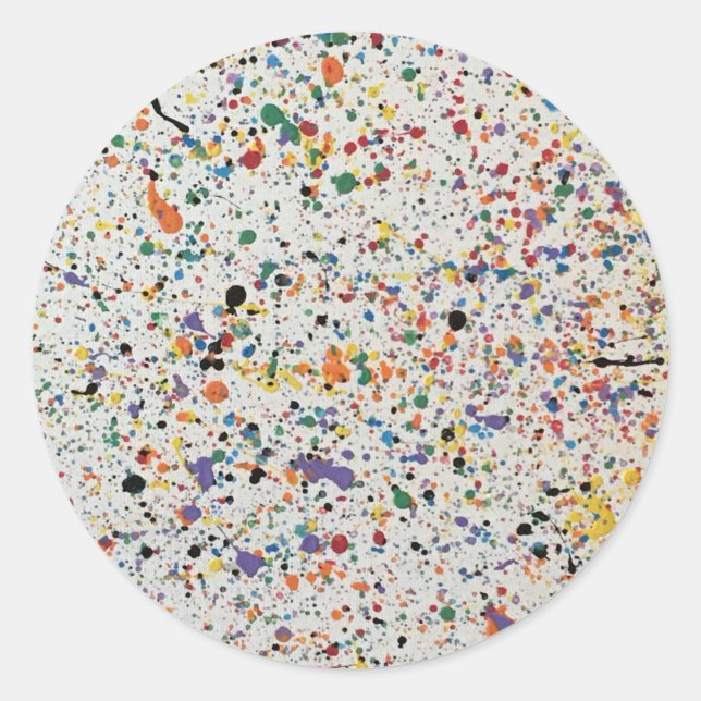 STICKER ROND COUPER - CONFETTI BLANC (Devant)