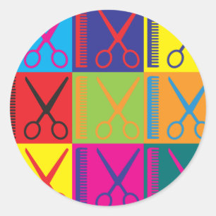 Sticker Rond Couper La Pop De Cheveux