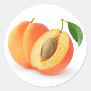 Sticker Rond Couper les abricots