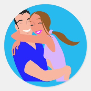 Sticker Rond couple