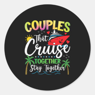 Sticker Rond Couple apparié Les couples qui font une croisière