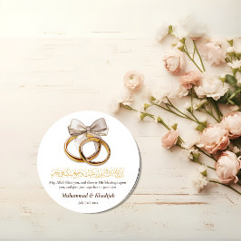 Sticker Rond Couple Ring Dua pour le nouveau marié Mariage musu