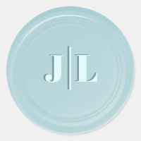 Couples Monogramme initial Faux Cire Sceau Design 