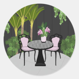 Sticker Rond Cour du jardin de Medinilla