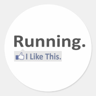 Sticker Rond Courir... J'Aime Ça
