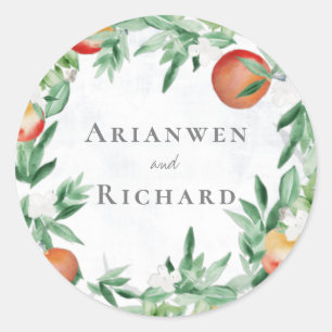 Sticker Rond Couronne botanique des olives toscanes