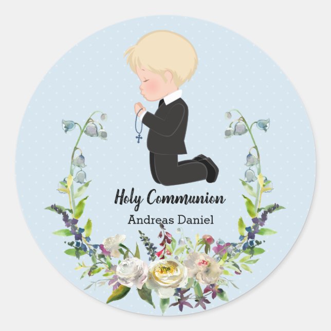 Sticker Rond Couronne de la Sainte Communion (Devant)