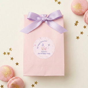 Sticker Rond Couronne de Princesse 3ème Anniversaire Royale Tri