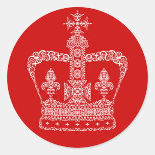Sticker Rond Couronne de roi ou de reine