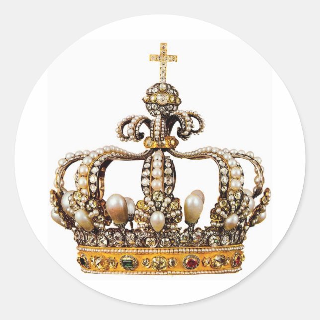 Sticker Rond Couronne d'or I (Devant)