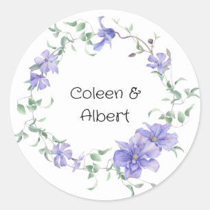 Sticker Rond Couronne élégante de lilas  